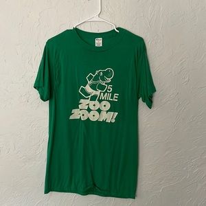 Vintage race shirt for Maryland zoo Zoo Zoom 5 mile race large green T-shirt